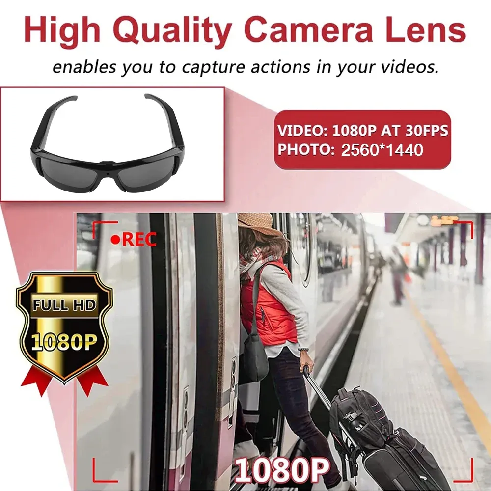Lunettes caméra, vue de profil