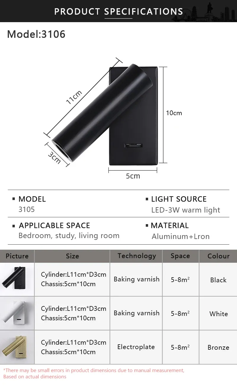 Applique murale LED au design minimaliste