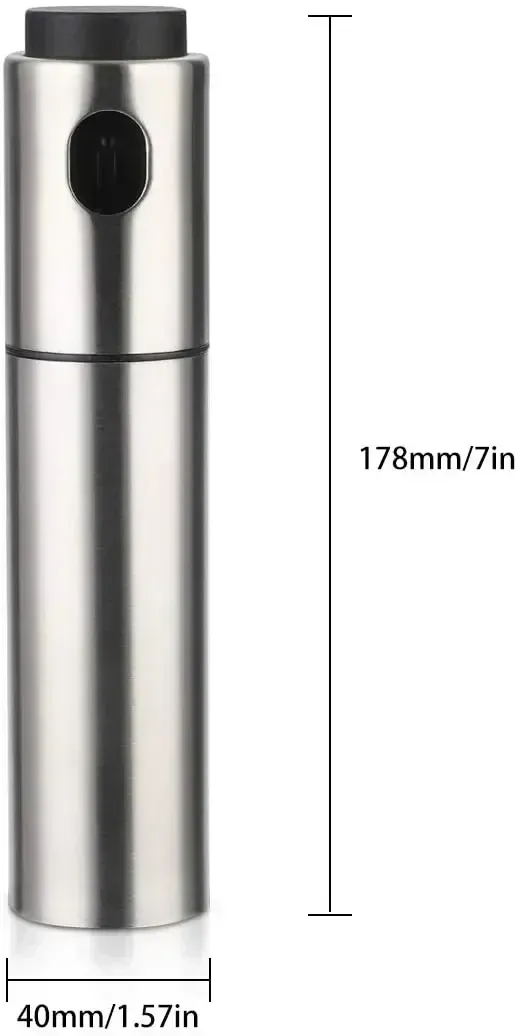 Diffuseur d'huile d'olive en acier inoxydable 304 pour barbecue, bouteille distributrice de cuisine 100 ml, modèle Squ343 2