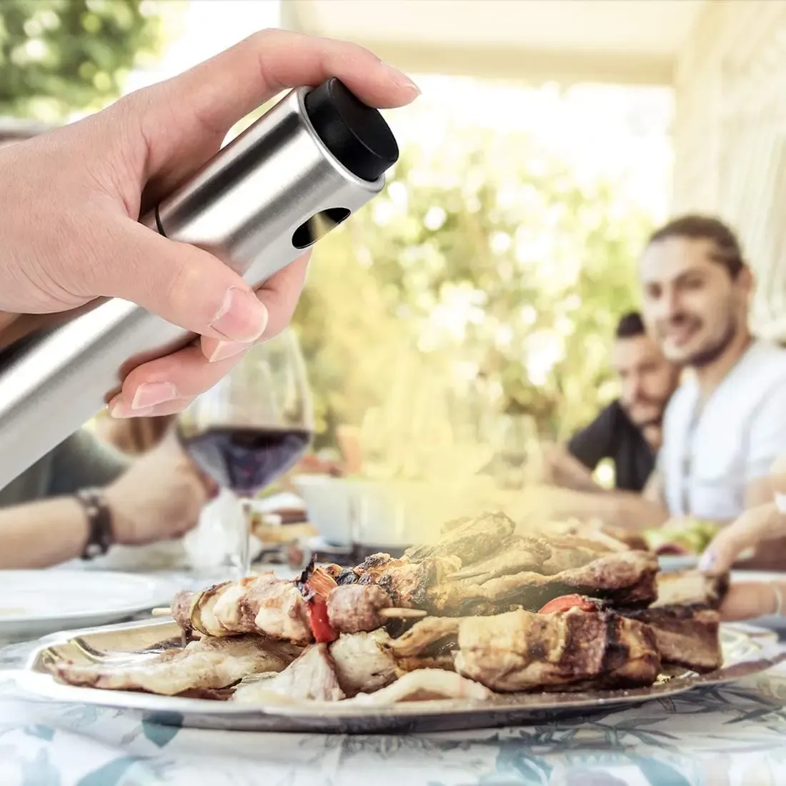 Vaporisateur d'huile en acier inoxydable, détail