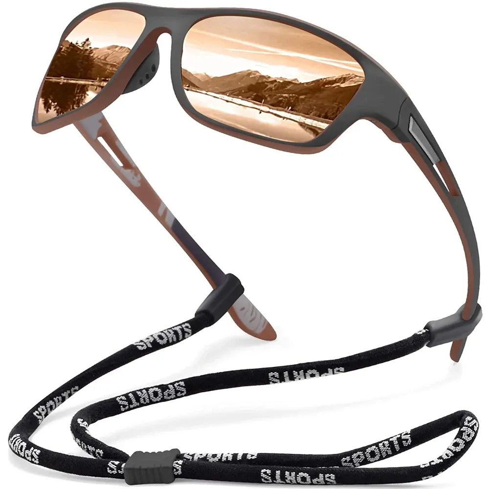 Lunettes de soleil polarisées haute définition unisexes, protection UV400 pour sports de plein air et conduite