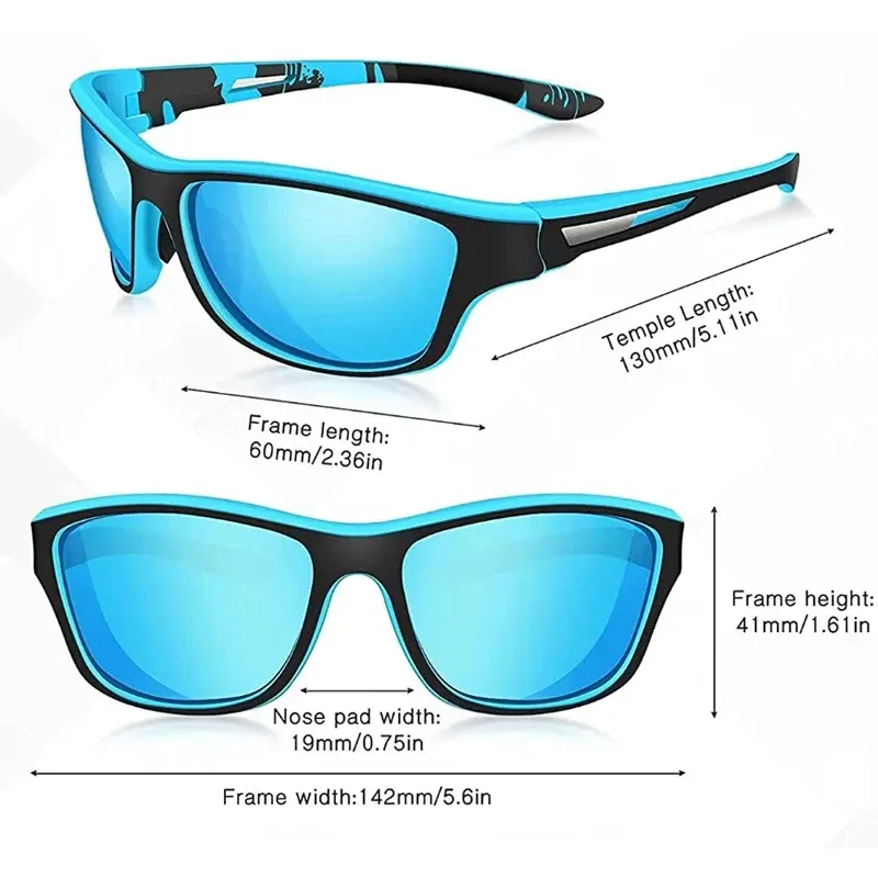 Lunettes de soleil polarisées haute définition unisexes, protection UV400 pour sports de plein air et conduite 4