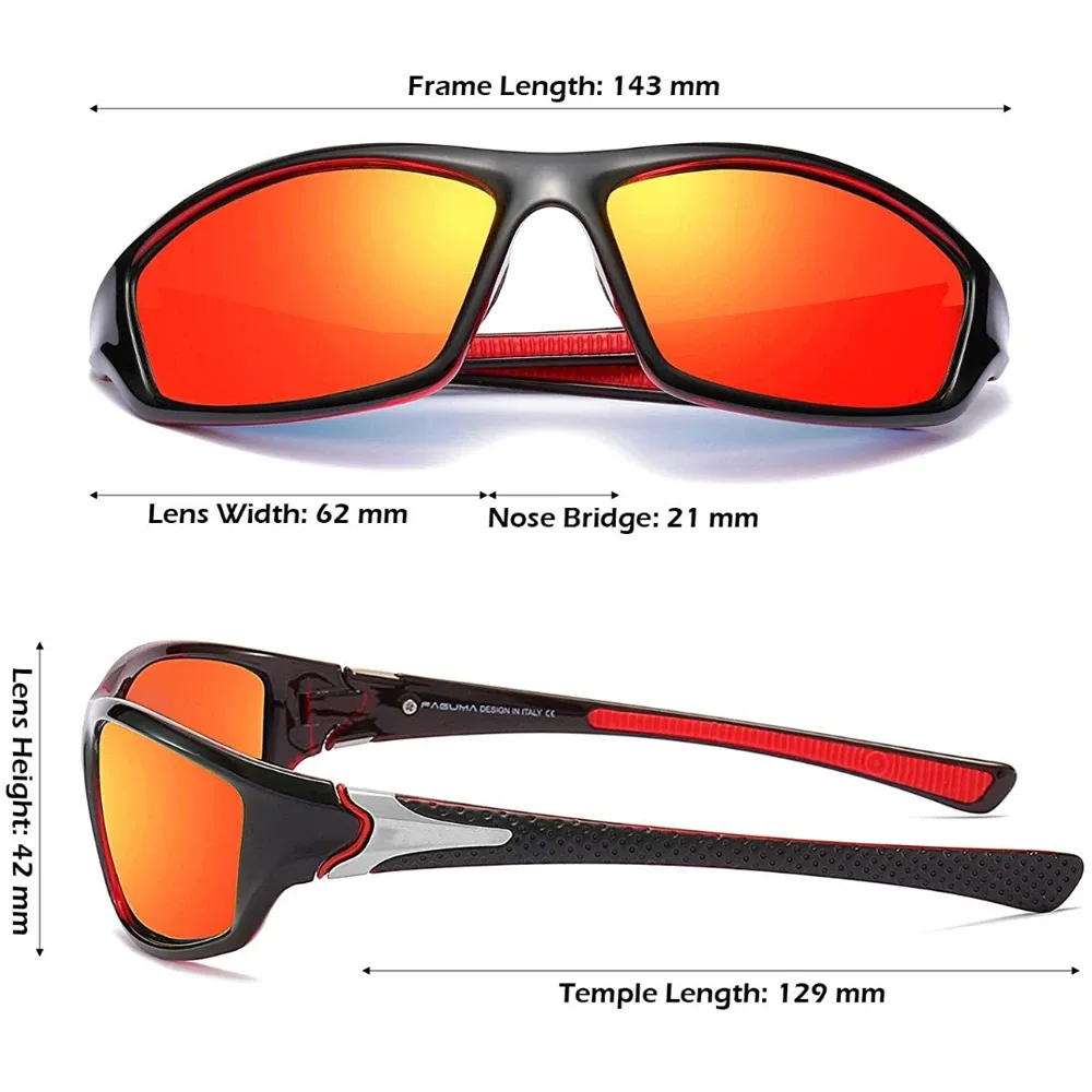 Lunettes de soleil polarisées haute définition unisexes, protection UV400 pour sports de plein air et conduite 5