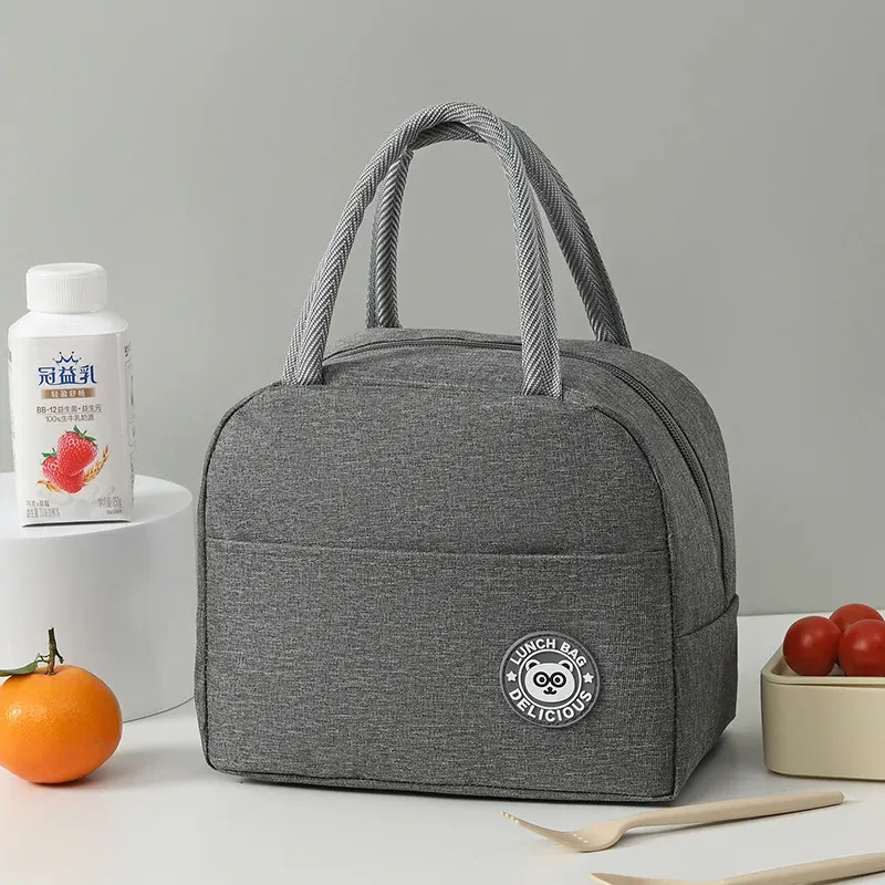 Sac à déjeuner isotherme portable pour l'école, pochette bento thermique 4