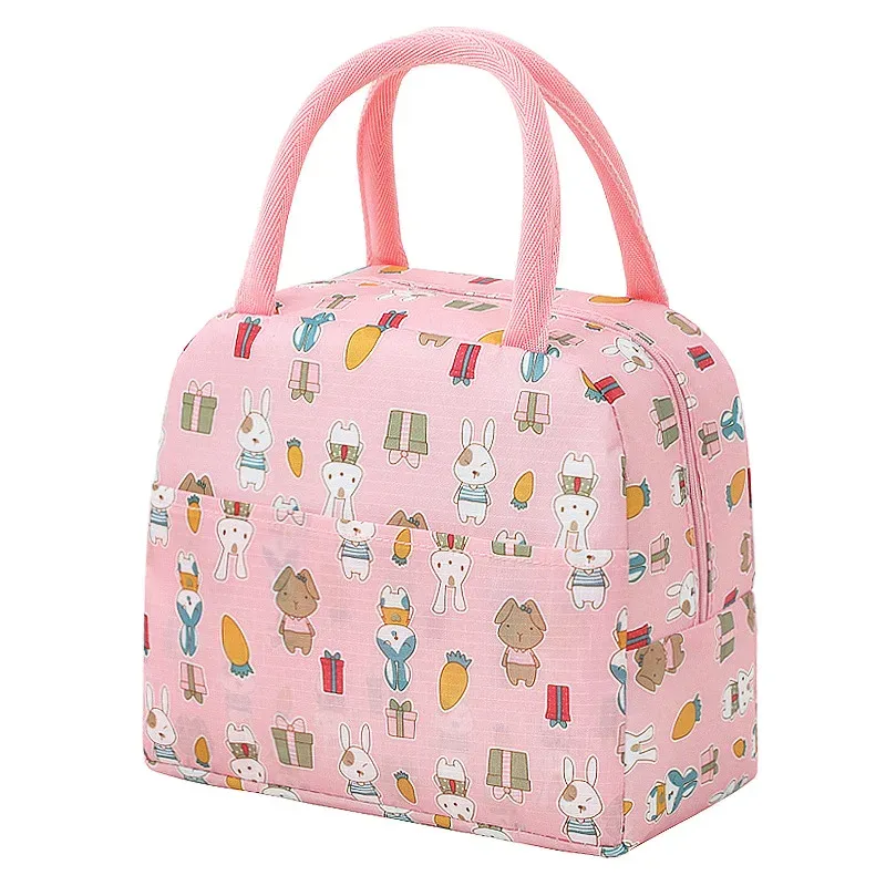 Sac à déjeuner isotherme portable pour l'école, pochette bento thermique 19