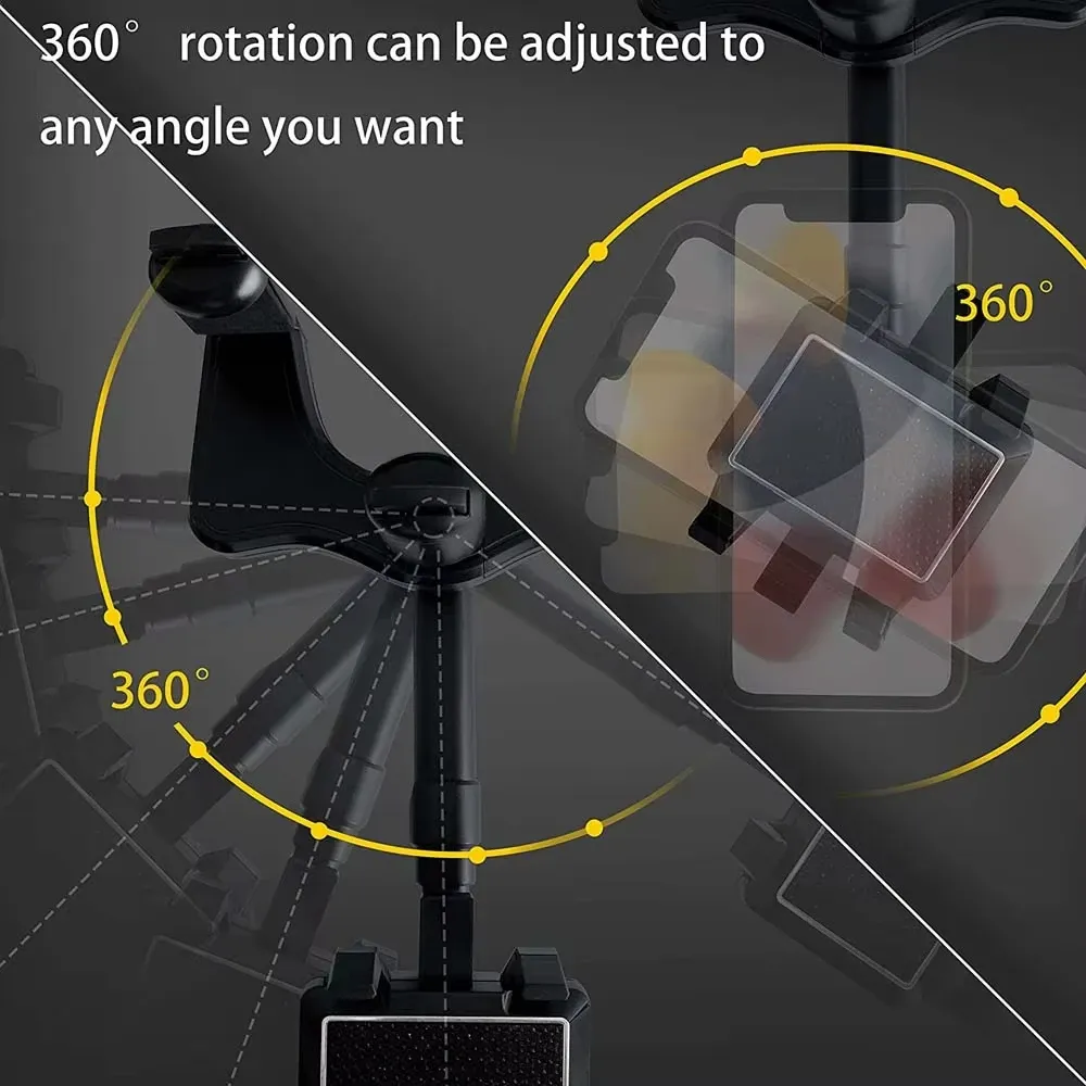 Support de téléphone réglable pour rétroviseur de voiture à rotation à 360° 3