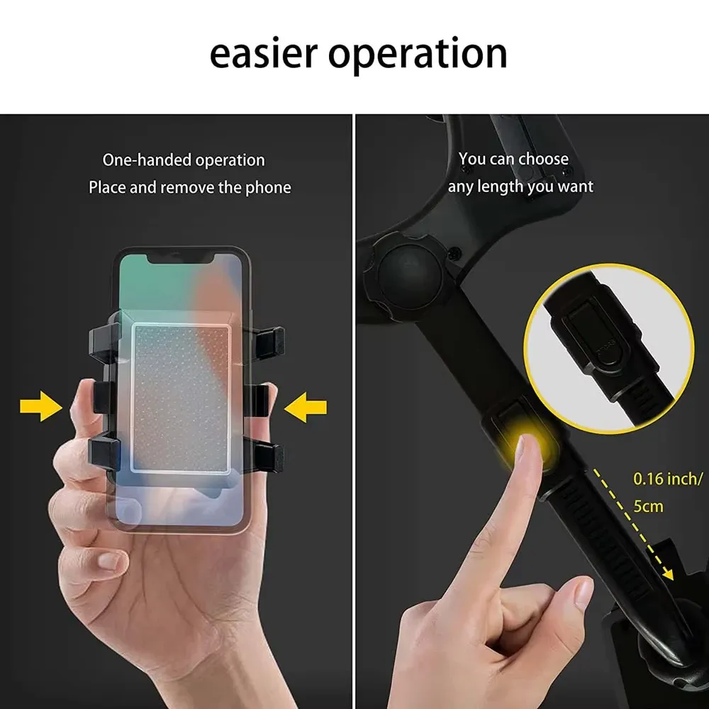 Support de téléphone réglable pour rétroviseur de voiture à rotation à 360° 4