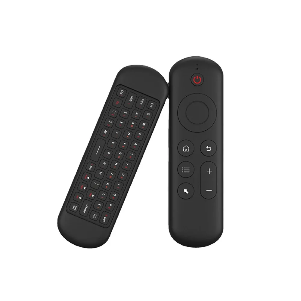 Souris vocale 2 en 1 sans fil avec mini clavier Bluetooth 2.4G et télécommande rechargeable à apprentissage infrarouge pour Smart TV et Android TV Box 7