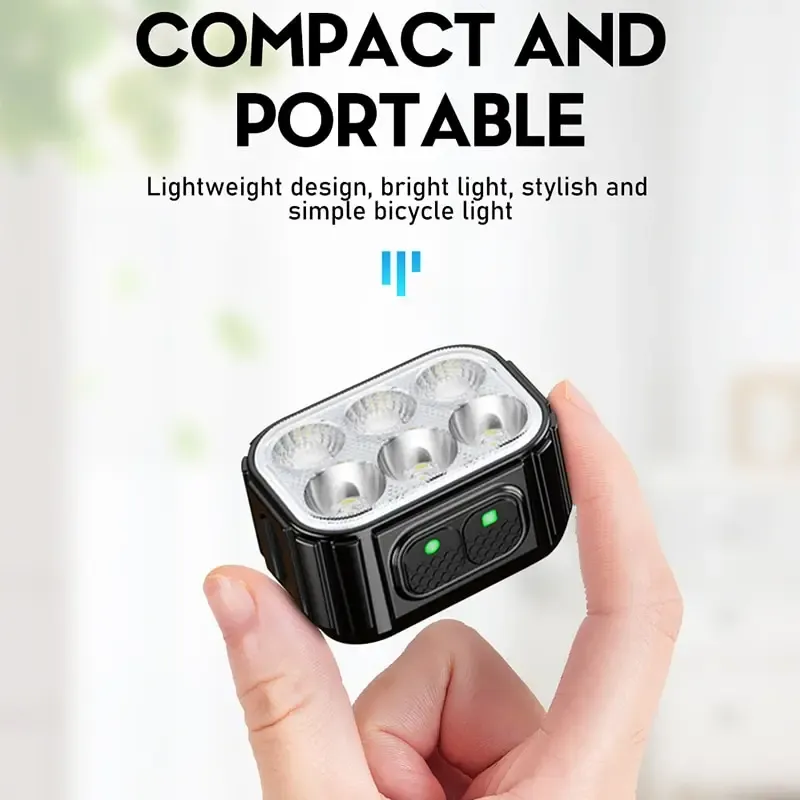 Feu avant et arrière LED rechargeable USB pour vélo Q6, ensemble d'éclairage pour VTT et vélo de route 3
