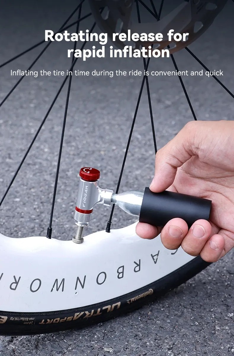 Gonflage d'un pneu de vélo