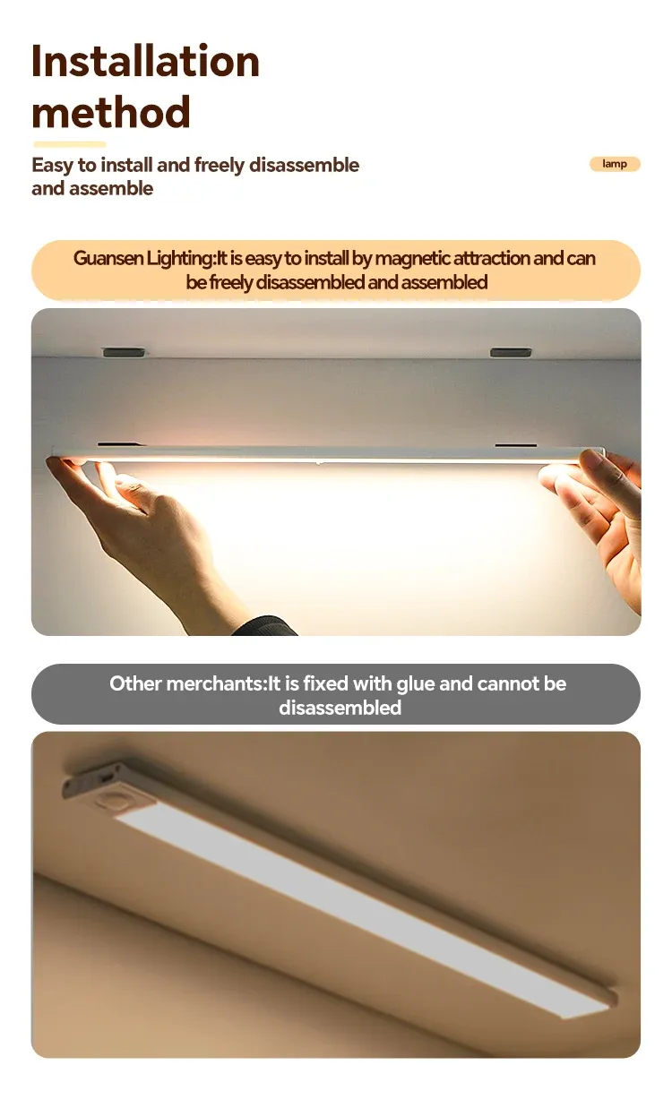 Lumière LED à détecteur de mouvement, finition
