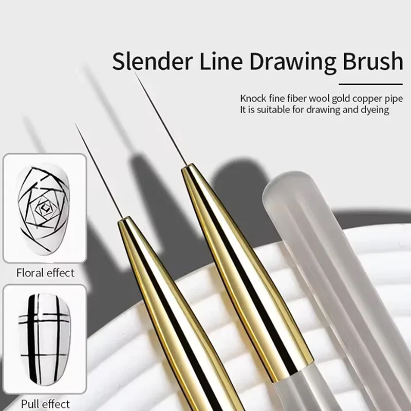 Pinceaux fins pour nail art, réalisation de motifs