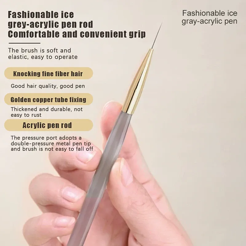 Pinceaux fins pour nail art, lignes graphiques