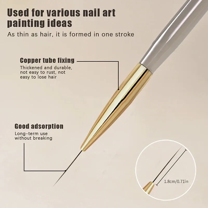 Pinceaux fins pour nail art, idées de décoration