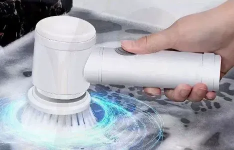 Brosse de nettoyage électrique rotative sans fil à têtes interchangeables, multifonction pour la maison 2