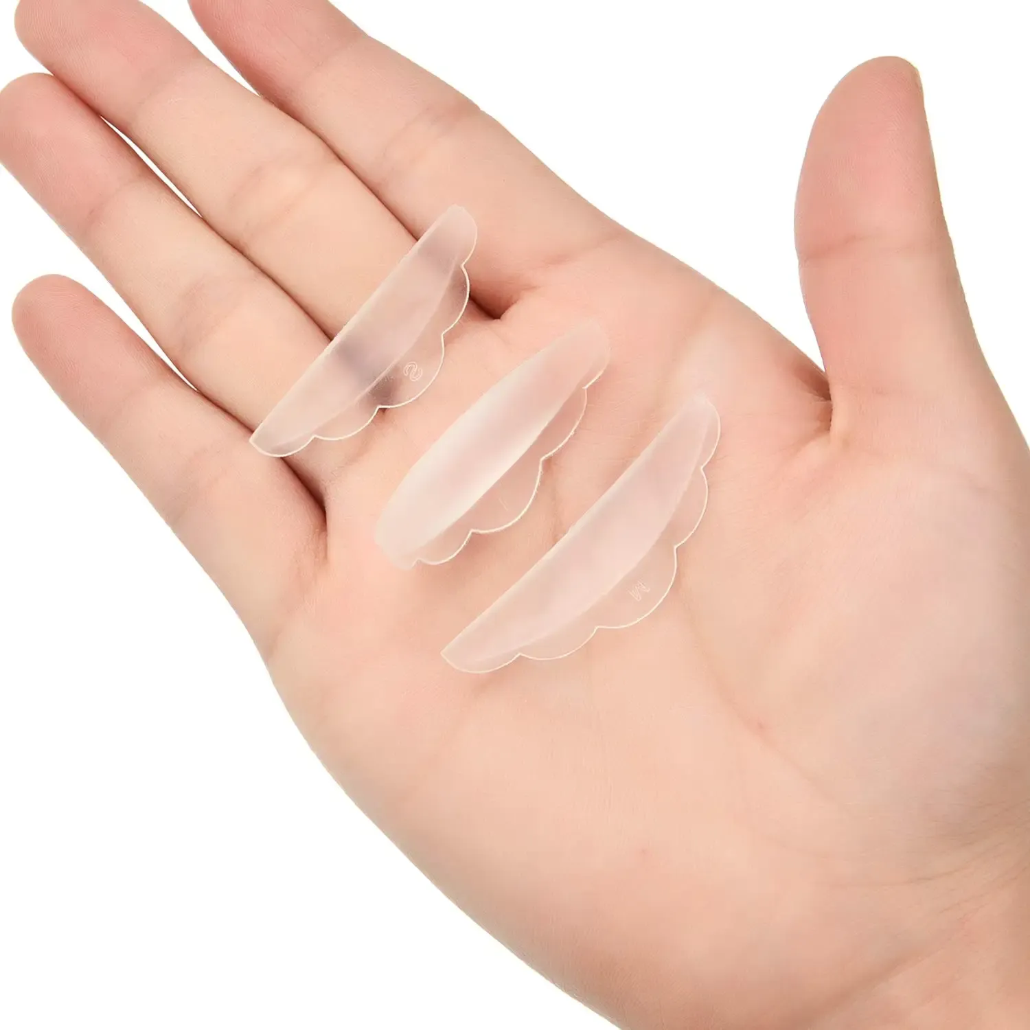 Coussinets de permanente de cils en silicone, 5 paires, avec brosse à cils 3D et applicateur de recourbe-cils 5