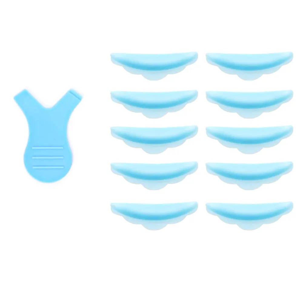 Coussinets de permanente de cils en silicone, 5 paires, avec brosse à cils 3D et applicateur de recourbe-cils 8