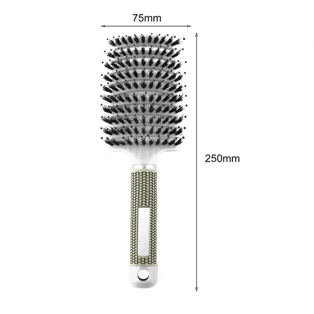 Détail des poils en nylon et des dents arrondies