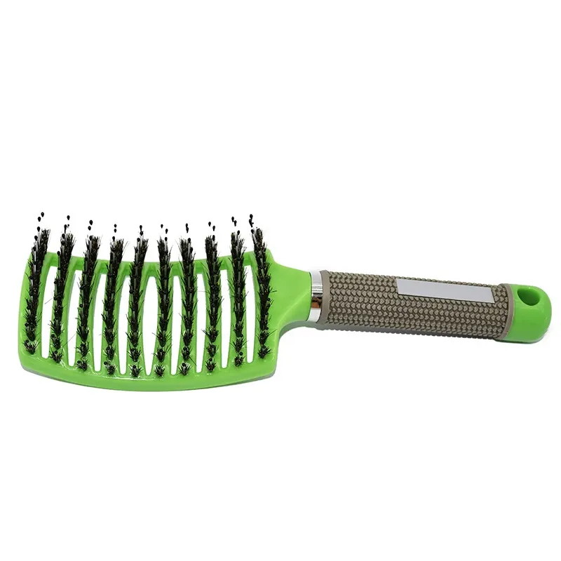 Brosse démêlante pour cheveux humides et bouclés, brosse de massage du cuir chevelu à poils en nylon pour femmes, outil de coiffure professionnel pour salon 13