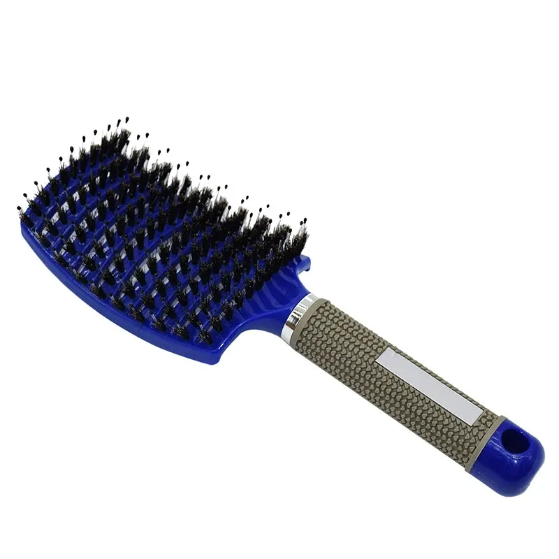 Brosse démêlante pour cheveux humides et bouclés, brosse de massage du cuir chevelu à poils en nylon pour femmes, outil de coiffure professionnel pour salon 8