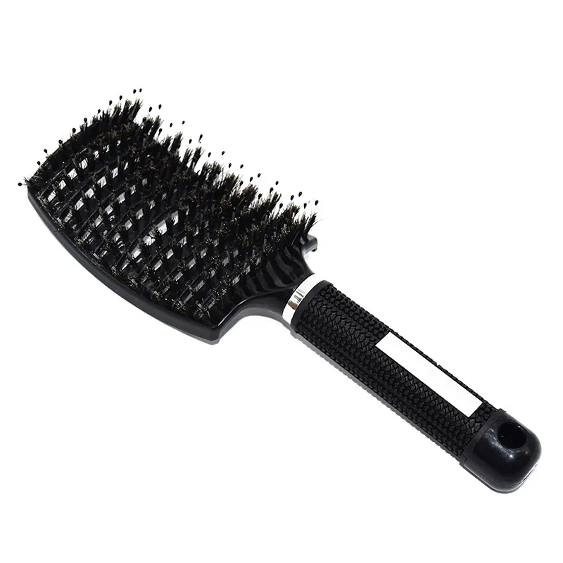 Brosse démêlante pour cheveux humides et bouclés, brosse de massage du cuir chevelu à poils en nylon pour femmes, outil de coiffure professionnel pour salon 11