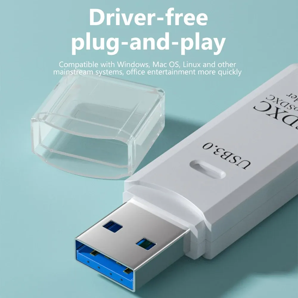 Lecteur de carte USB 3.0/2.0 2 en 1 pour cartes MicroSD TF et SD, haute vitesse, compatible PC et ordinateurs portables 6