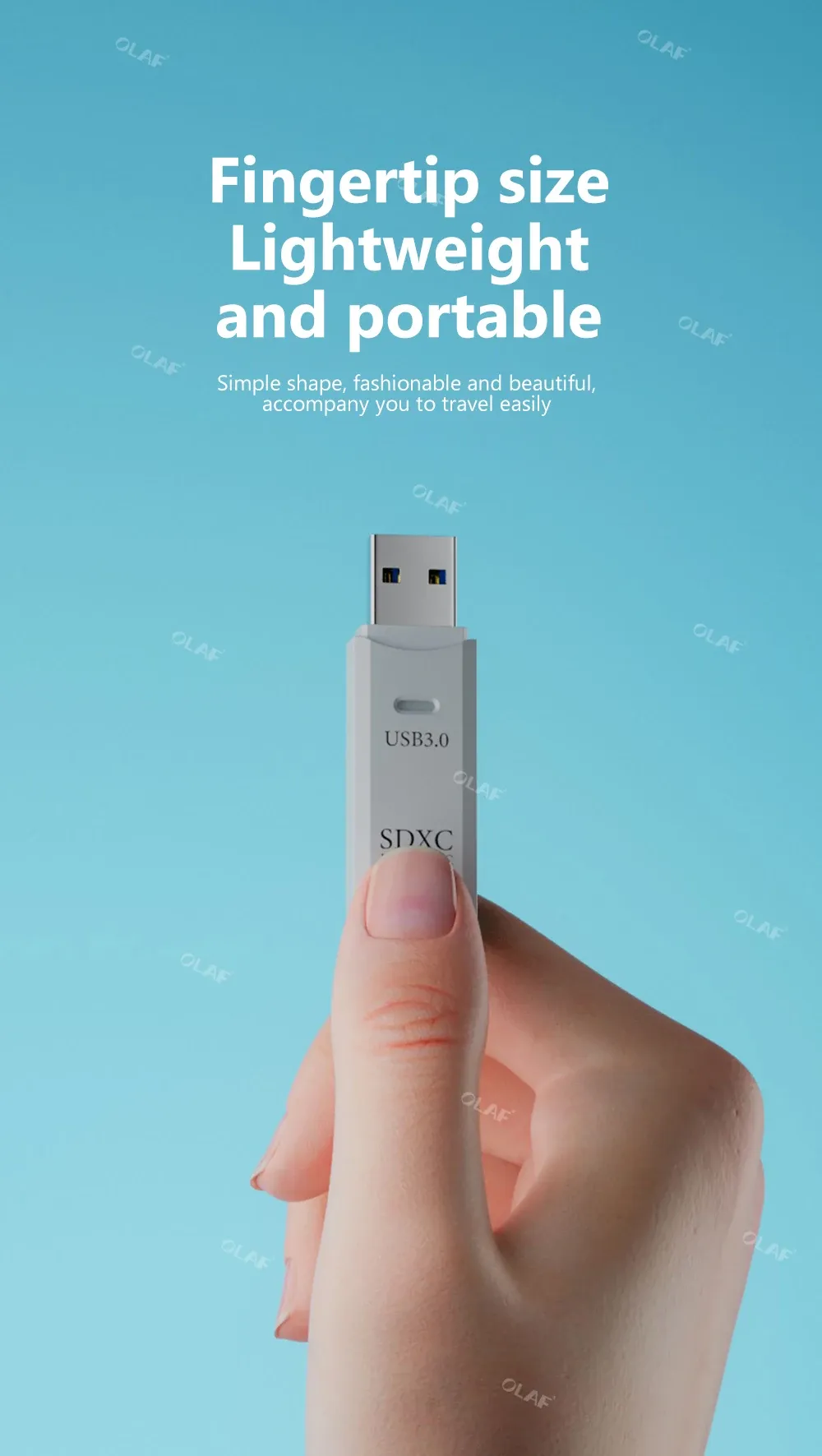 Lecteur de carte USB 2 en 1 finition