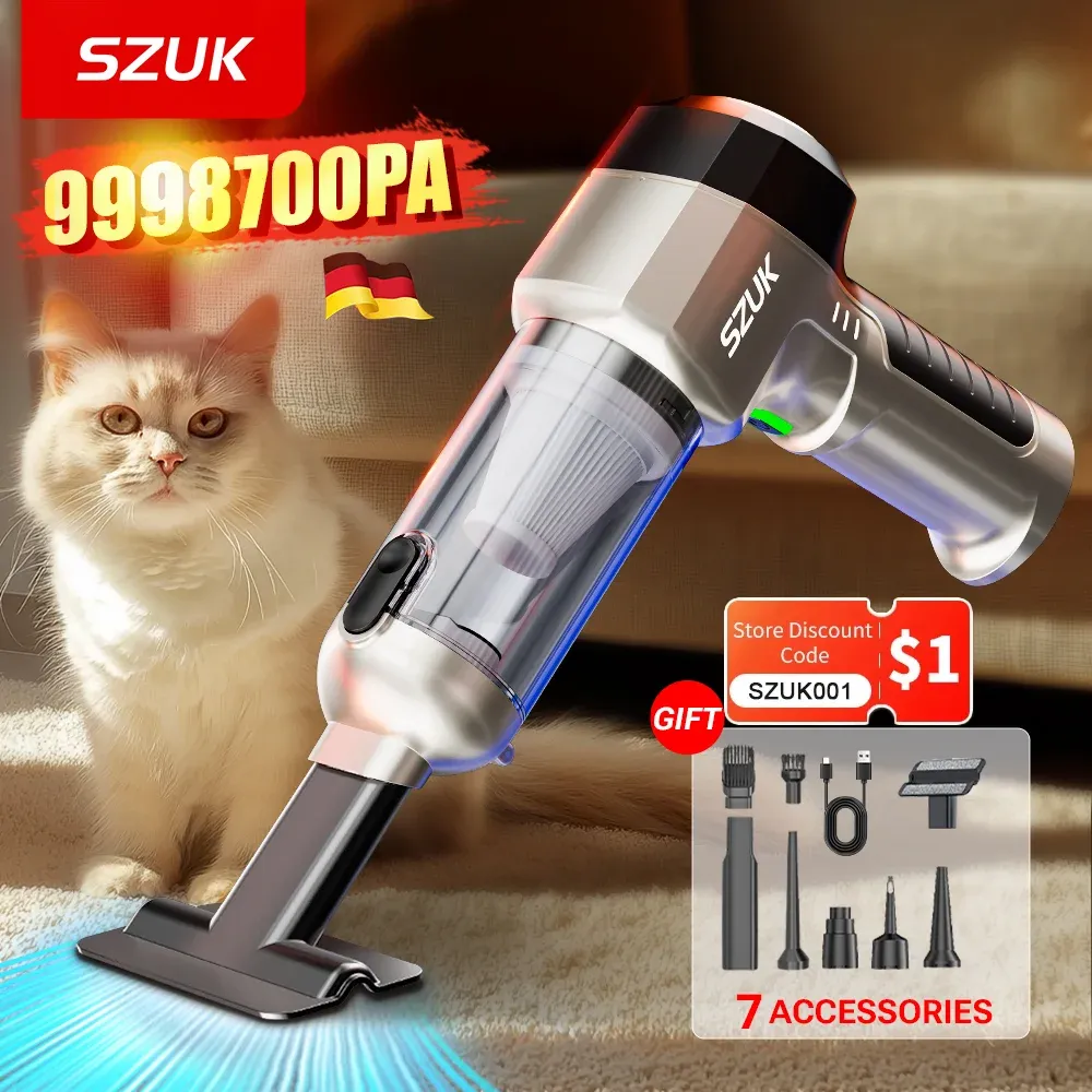 SZUK C017MAX Aspirateur de voiture portable sans fil à main, puissante aspiration - Image 1