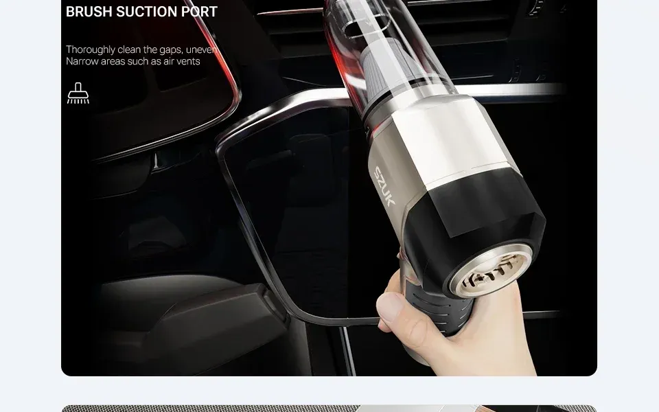 Aspirateur de voiture, usage pratique