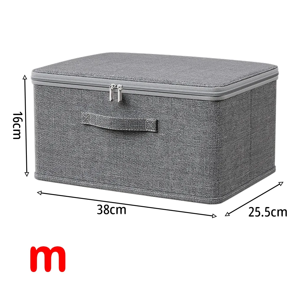 Boîte de rangement pliable avec couvercle zippé pour pantalons et jeans, grande capacité, organisateur de tiroirs et de placard 8