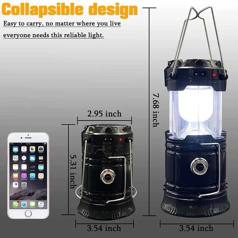 Lampe solaire en situation de camping