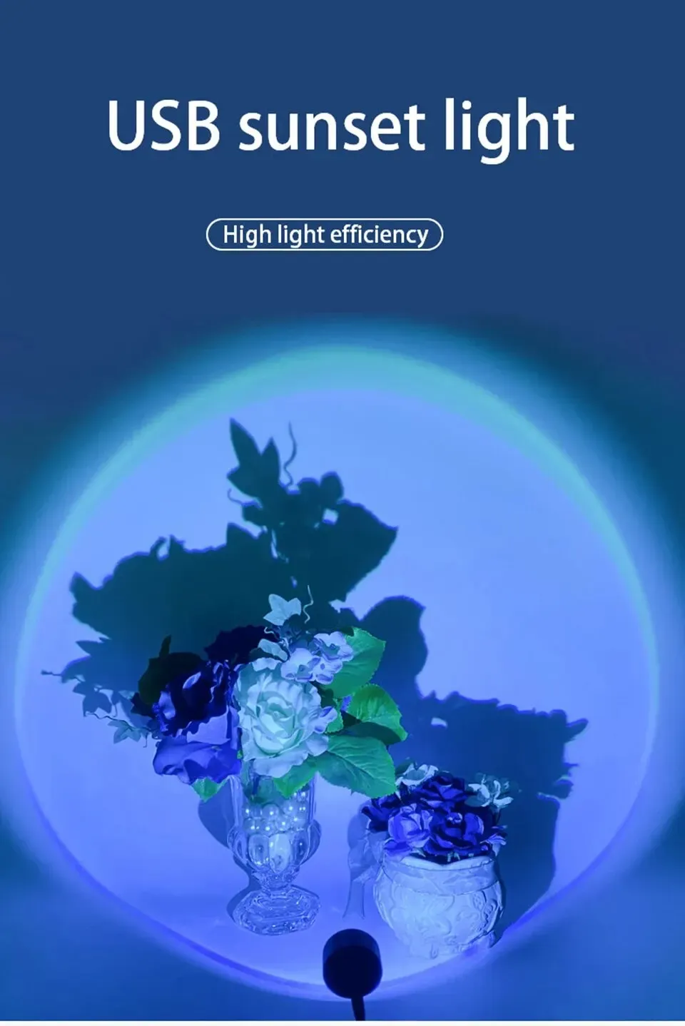 Lampe coucher de soleil USB à haute efficacité lumineuse