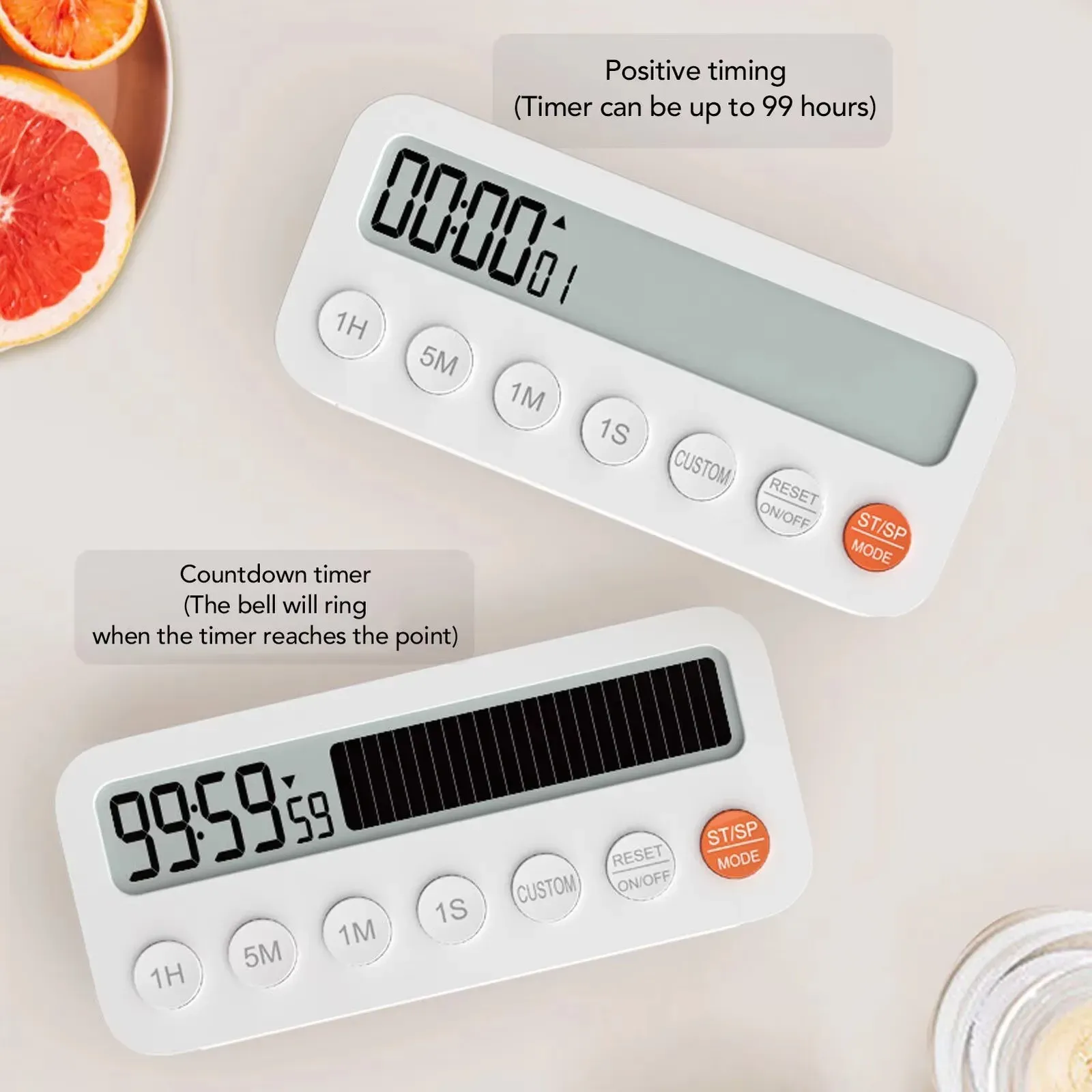 Minuterie de cuisine numérique, minuterie à compte à rebours pour la maison, minuterie magnétique murale électronique, chronomètre d'étude 3