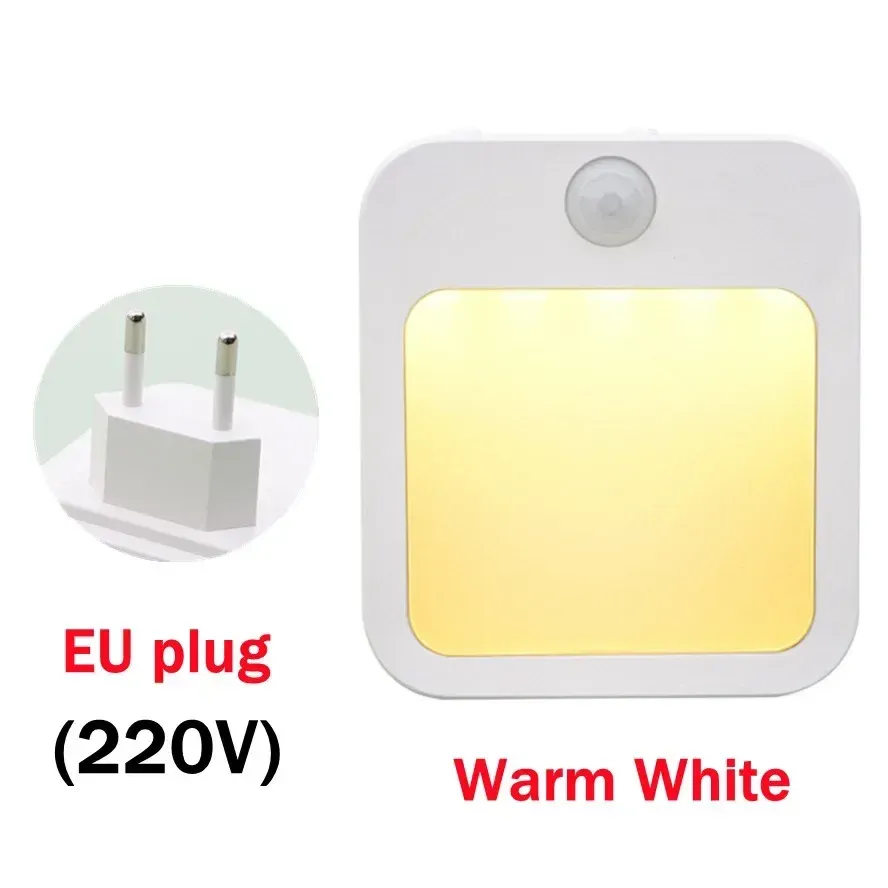 Veilleuse LED à détecteur de mouvement, prise UE, à intensité variable, sans fil, pour armoire, chevet, chambre de bébé, couloir 9