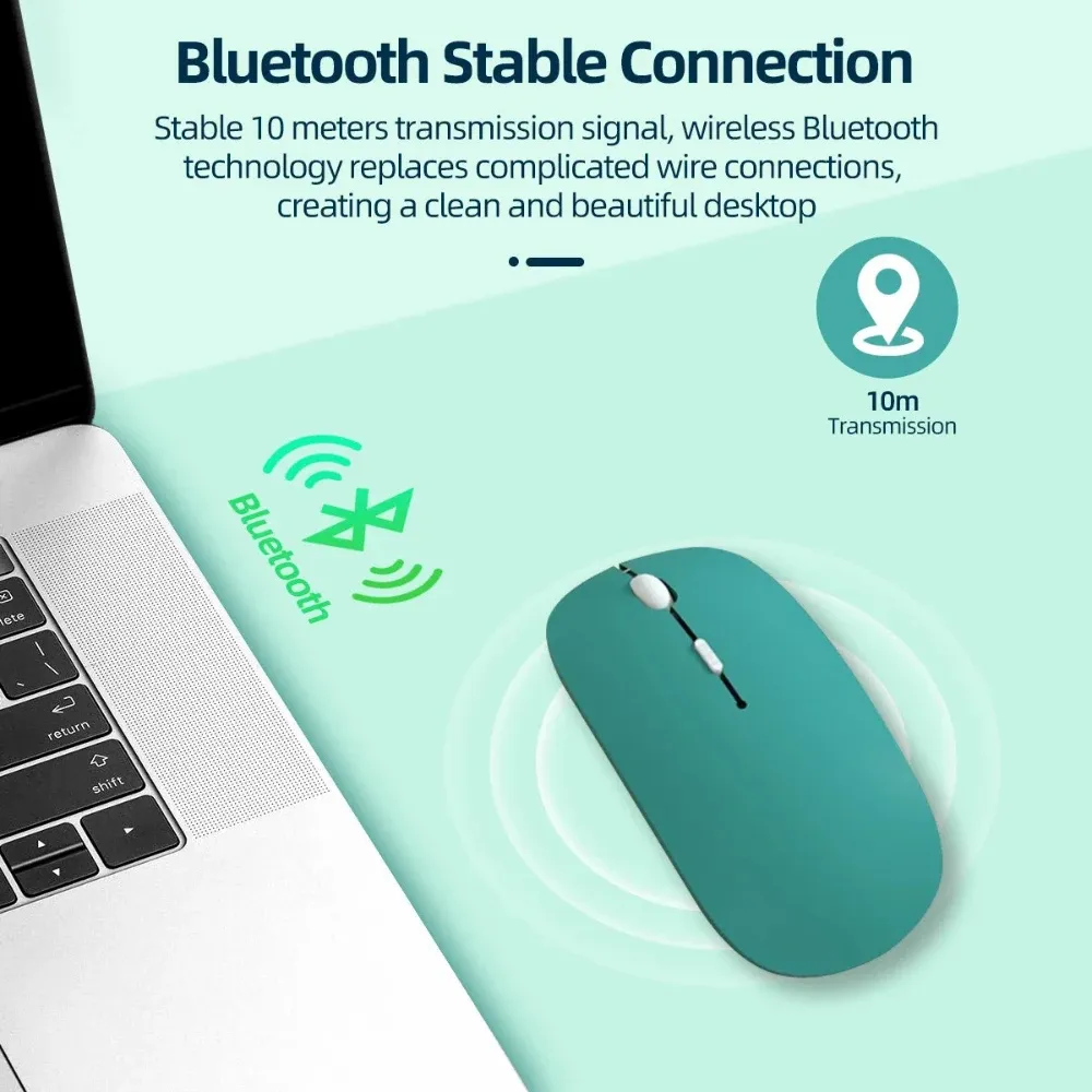 Souris sans fil au design épuré en ambiance de travail
