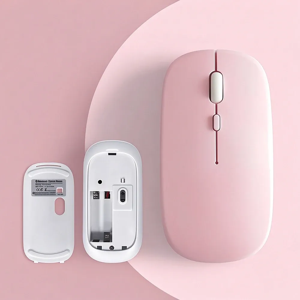Souris Bluetooth silencieuse Macaron pour ordinateur portable, souris optique sans fil compatible iPad, Samsung et tablette, souris universelle silencieuse 8