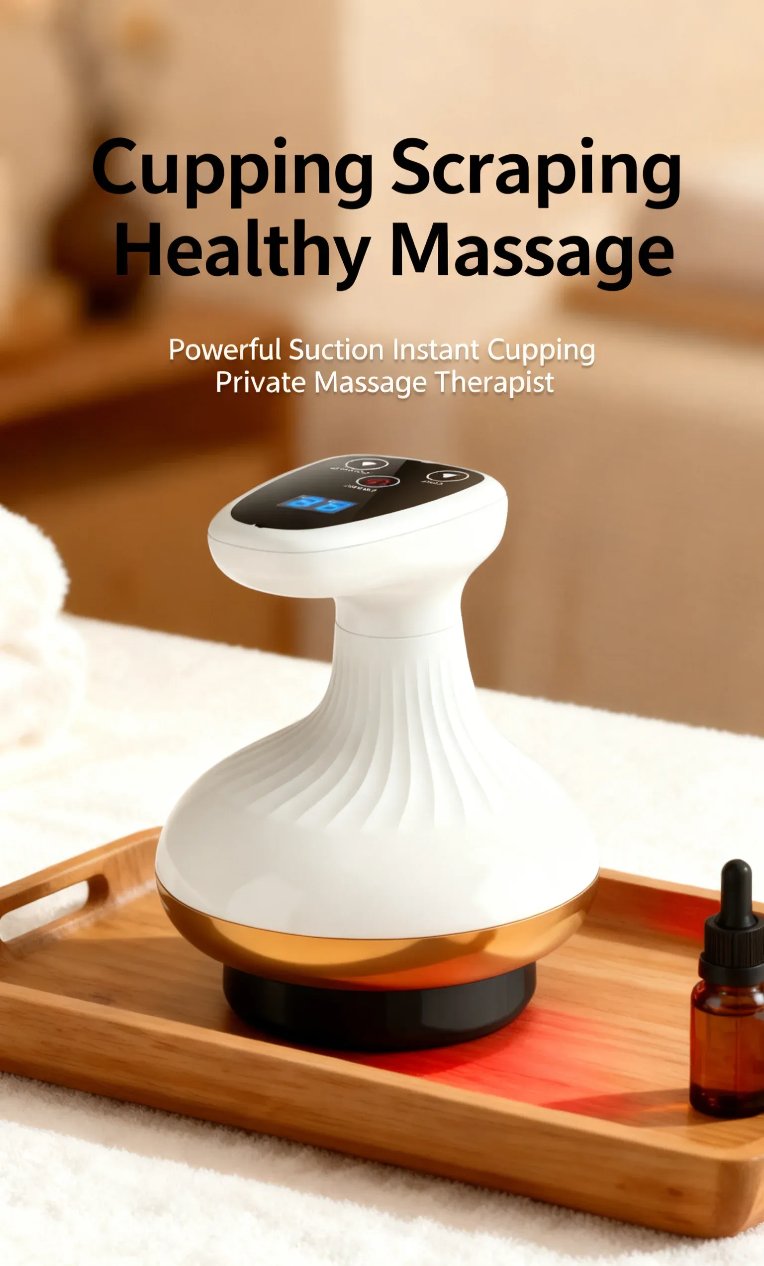 Brosse méridienne de massage électrique, vue d'ensemble