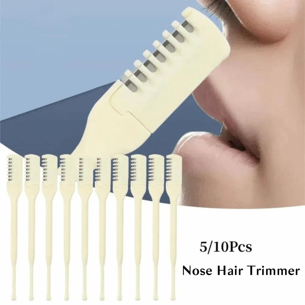 Tondeuse nez double face, lot de 5 ou 10 pièces, nettoyage facile, portable, pour nez et oreilles 3