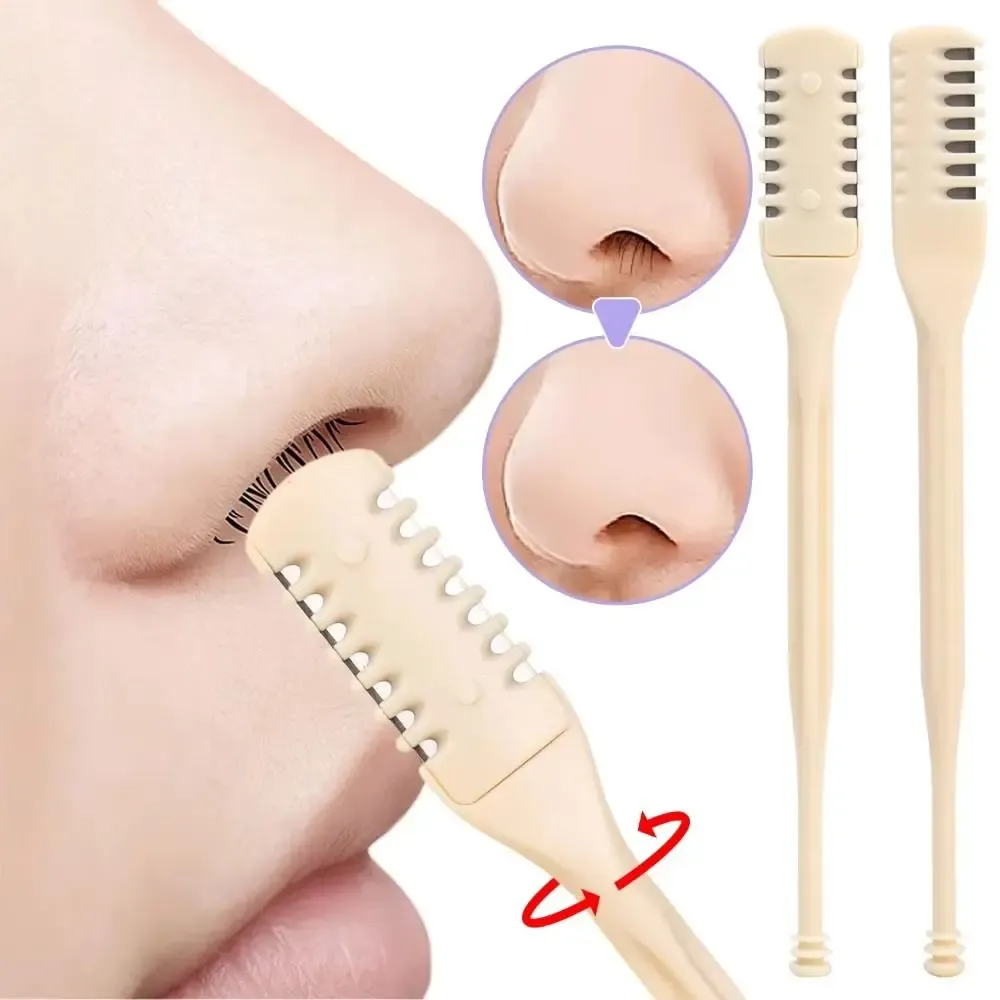 Tondeuse nez double face, lot de 5 ou 10 pièces, nettoyage facile, portable, pour nez et oreilles 1