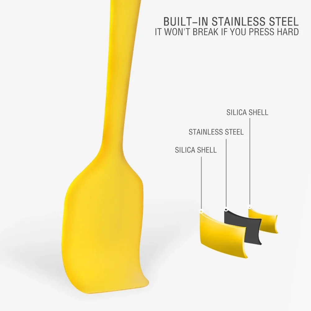 Spatule en silicone, détail du bord