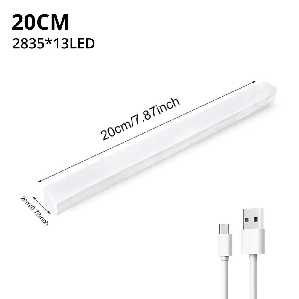 Veilleuse LED sans fil à détecteur de mouvement, rechargeable par USB, magnétique, pour armoire, chambre, placard, cuisine et couloir 8