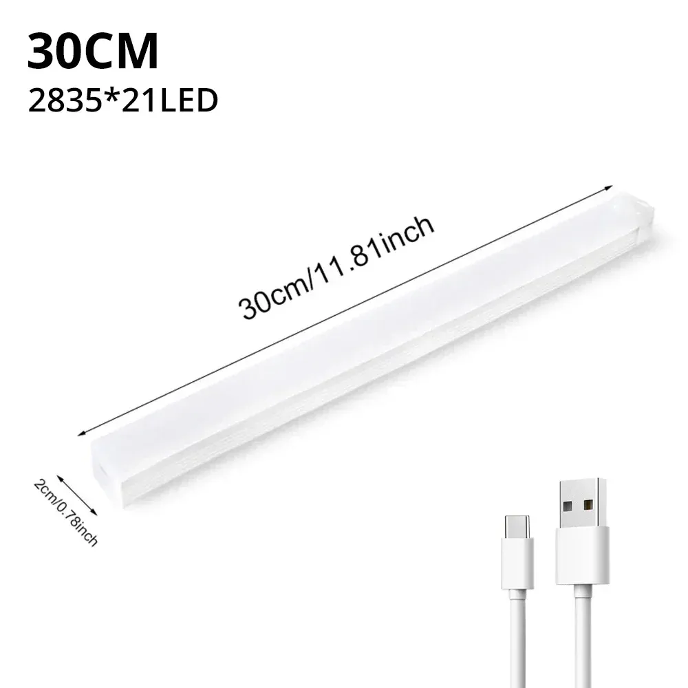 Veilleuse LED sans fil à détecteur de mouvement, rechargeable par USB, magnétique, pour armoire, chambre, placard, cuisine et couloir 7