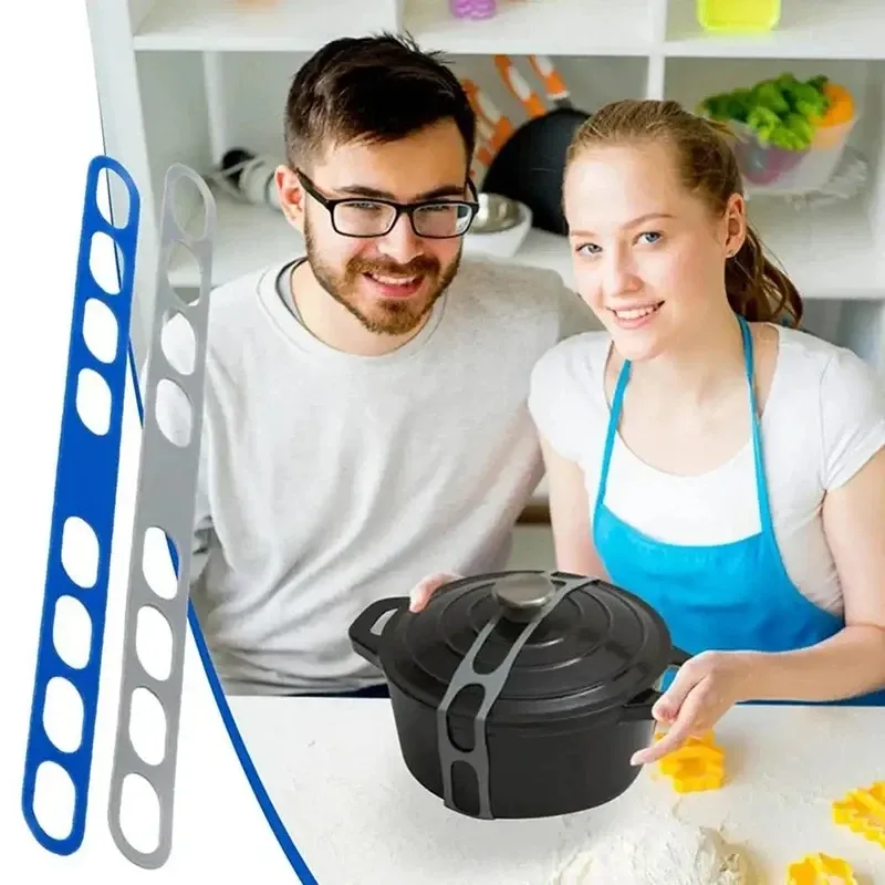 Sangle de couvercle en silicone appliquée sur un pot