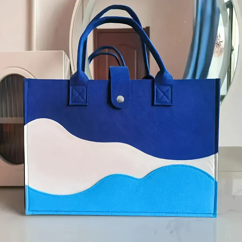 Sac fourre-tout en toile rayée, vue d'ensemble