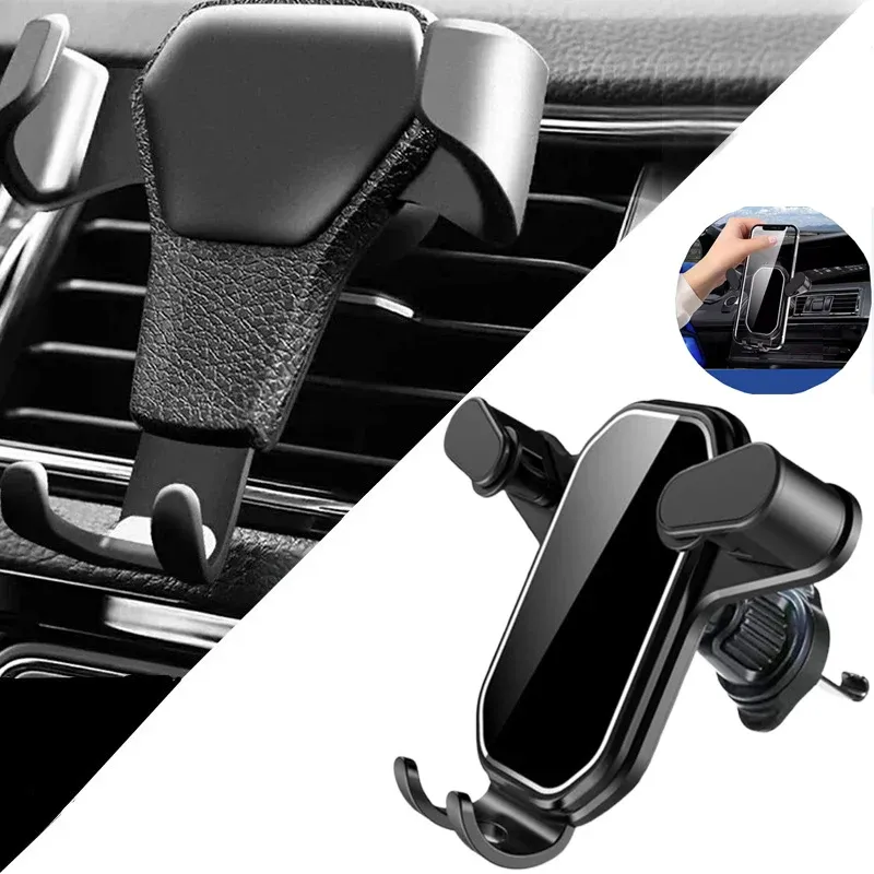 Support de voiture à gravité pour téléphone, fixation sur grille d'aération