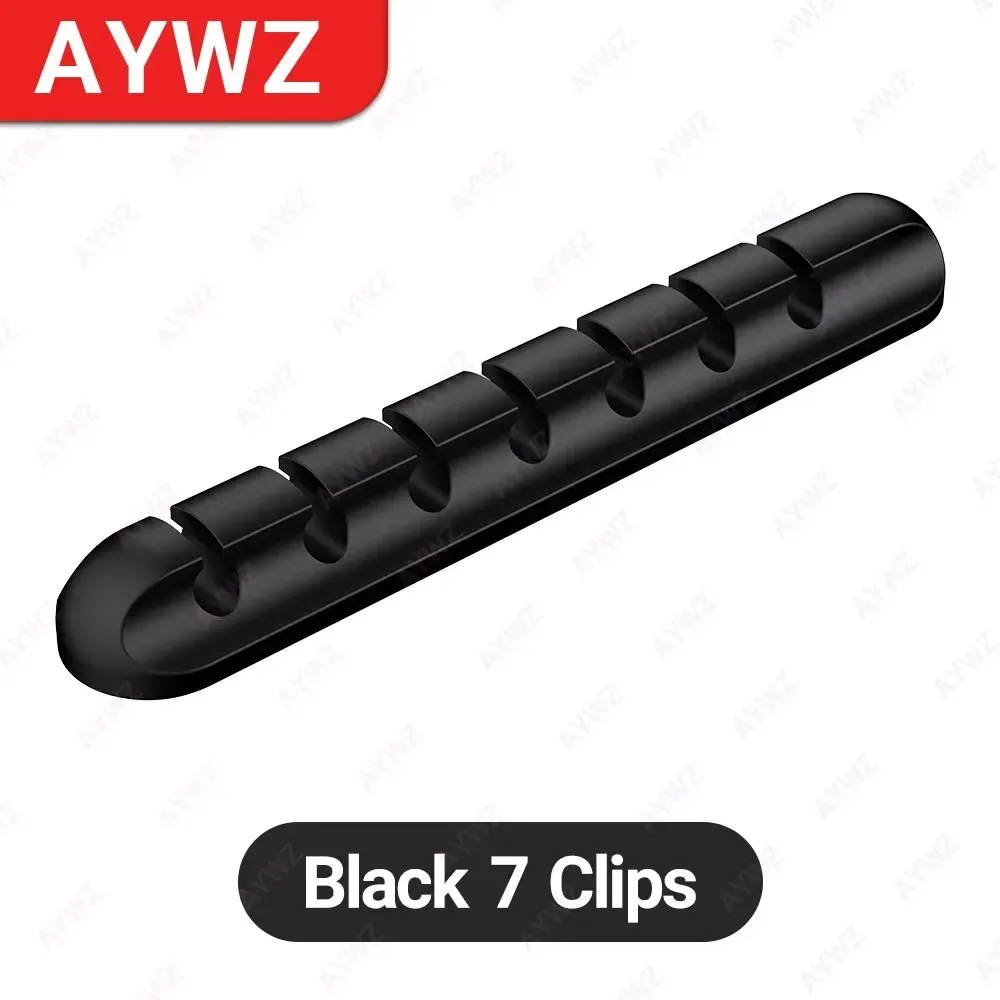 Le title is already in French, so I'll translate it into clean, professional French for an e-commerce listing without the keyword stuffing.

Clips de support de câble adhésifs, gestion des câbles pour bureau, passe-câbles pour câble de charge USB, table de chevet, alimentation et souris 7