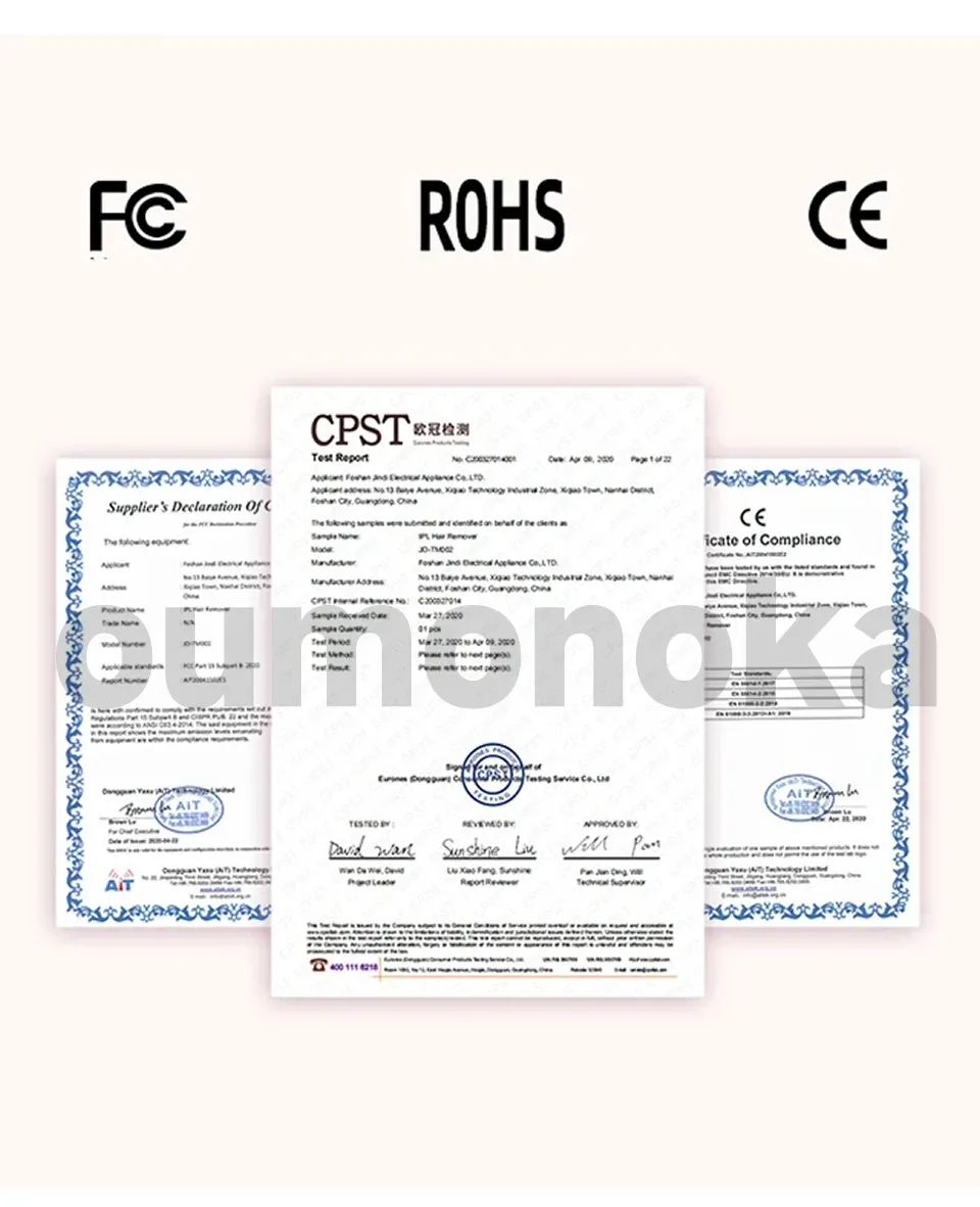 Certificats du produit