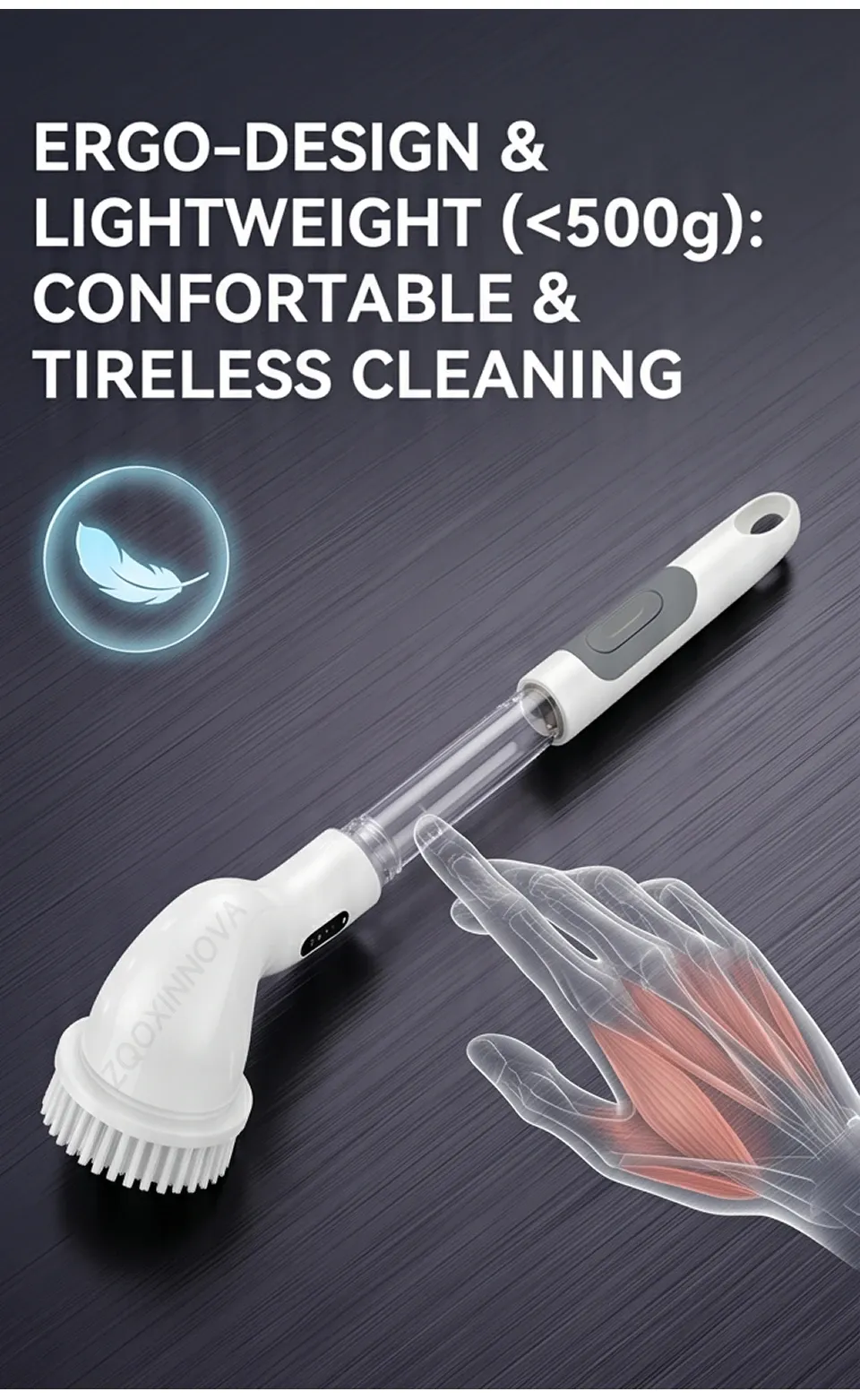 Brosse électrique avec réservoir de détergent