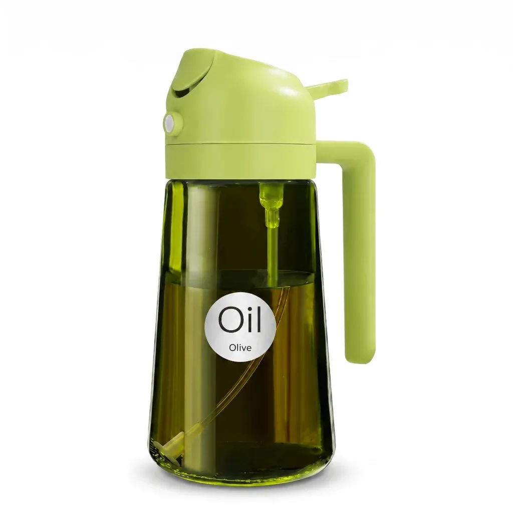 Distributeur et pulvérisateur d'huile d'olive 2 en 1, bouteille 470 ml pour la cuisine 14