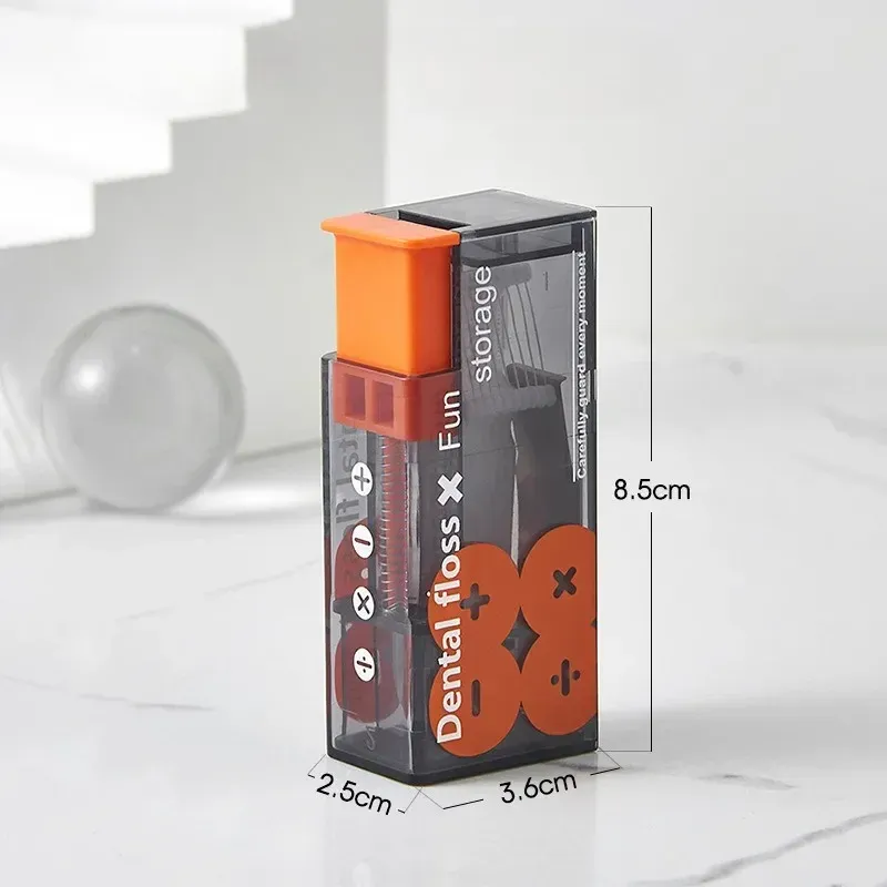 Distributeur de fil dentaire portable à éjection automatique, organisateur de fil dentaire, outil d'hygiène bucco-dentaire à pression, nouveauté 6